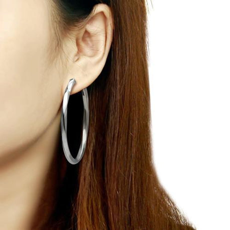High polished (no plating) Stainless Steel Earrings with No Stone