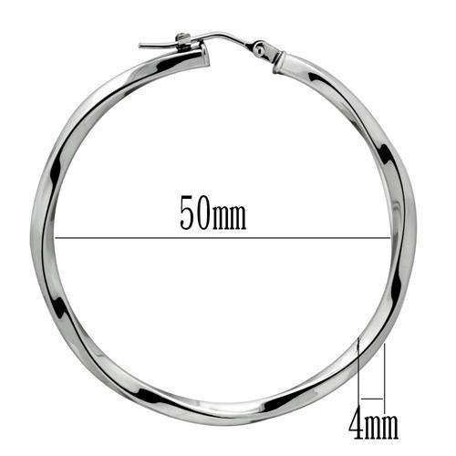 High polished (no plating) Stainless Steel Earrings with No Stone
