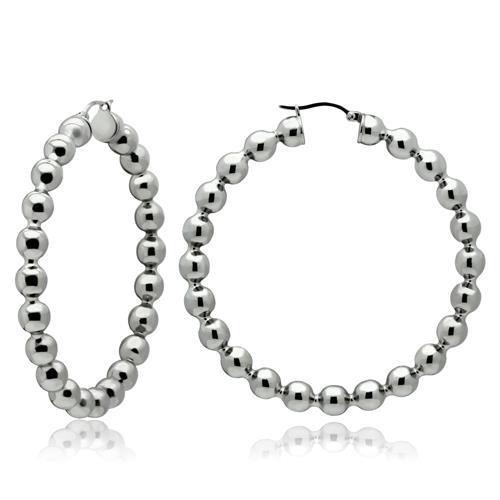 High polished (no plating) Stainless Steel Earrings with No Stone