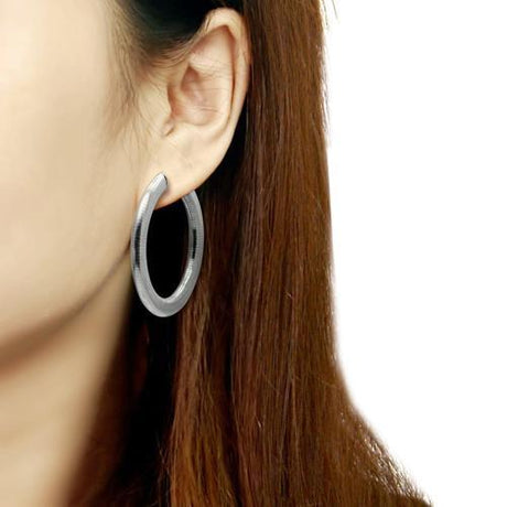 High polished (no plating) Stainless Steel Earrings with No Stone