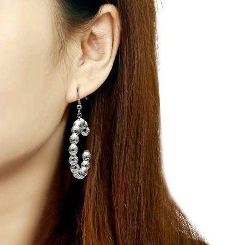 High polished (no plating) Stainless Steel Earrings with No Stone