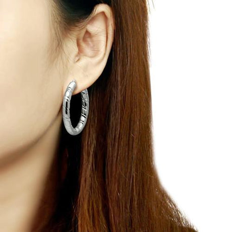 High polished (no plating) Stainless Steel Earrings with No Stone