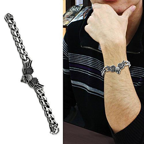 High polished (no plating) Stainless Steel Bracelet with No Stone