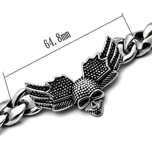 High polished (no plating) Stainless Steel Bracelet with No Stone