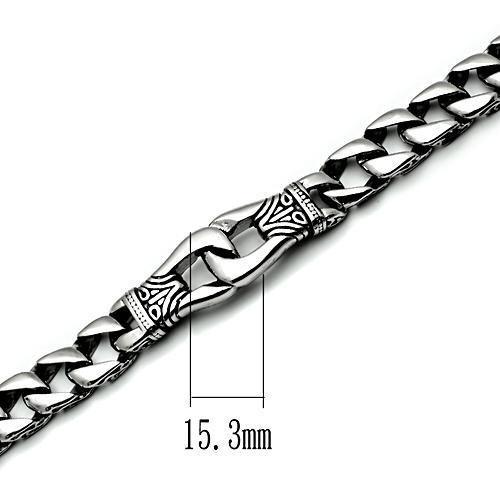 High polished (no plating) Stainless Steel Bracelet with No Stone
