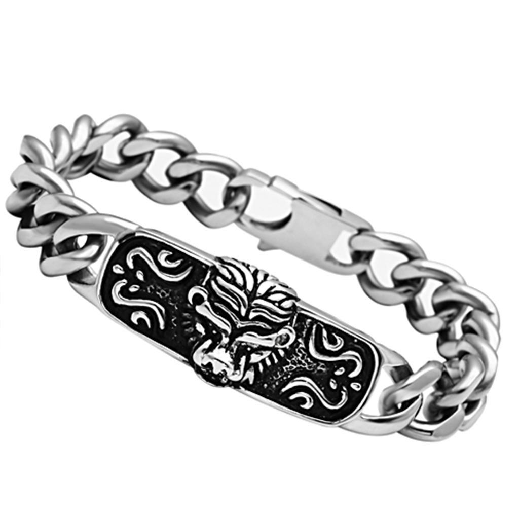 High polished (no plating) Stainless Steel Bracelet with No Stone