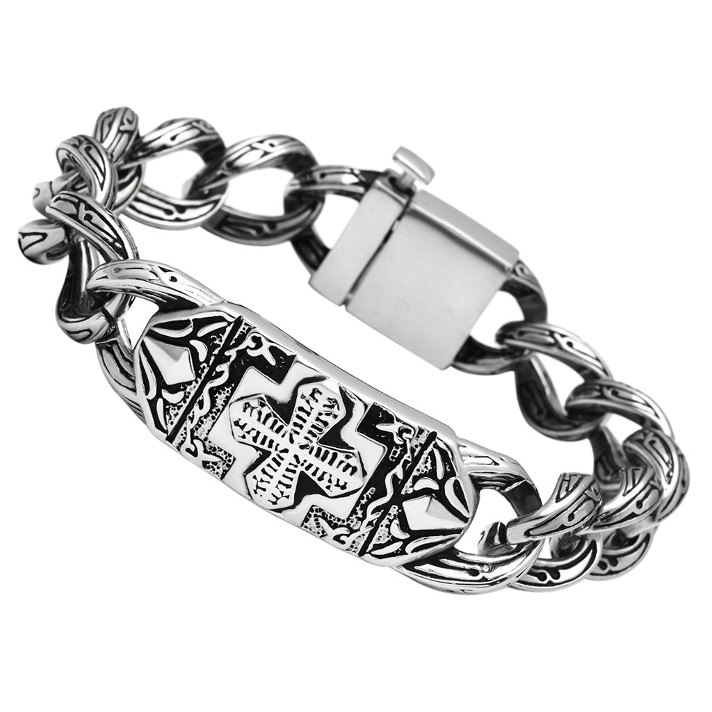 High polished (no plating) Stainless Steel Bracelet with No Stone