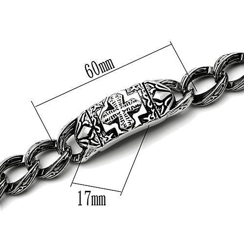 High polished (no plating) Stainless Steel Bracelet with No Stone
