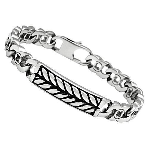High polished (no plating) Stainless Steel Bracelet with No Stone