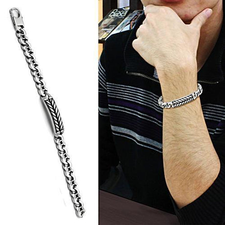 High polished (no plating) Stainless Steel Bracelet with No Stone