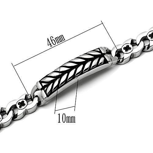 High polished (no plating) Stainless Steel Bracelet with No Stone