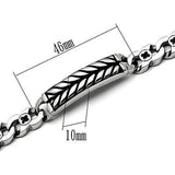 High polished (no plating) Stainless Steel Bracelet with No Stone