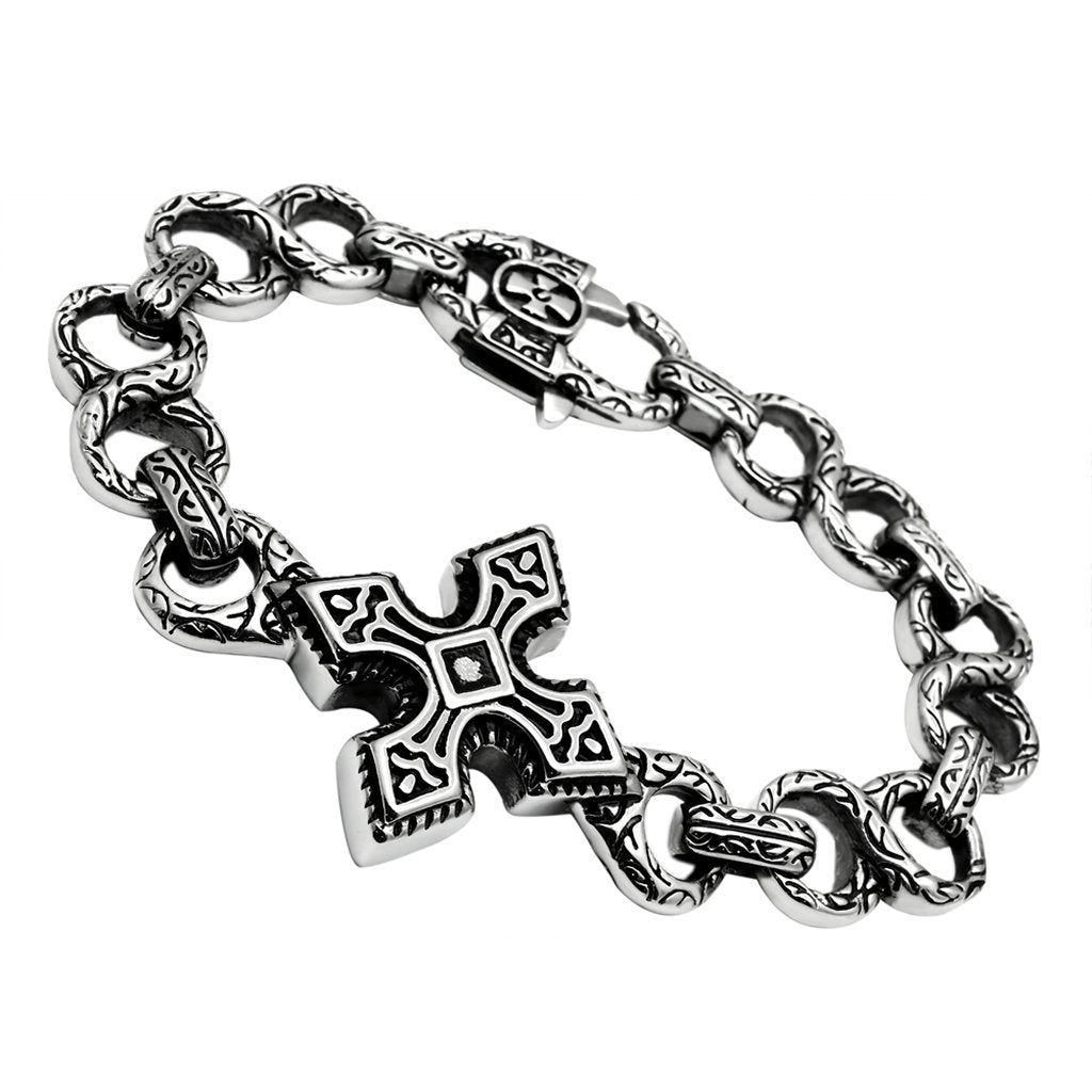 High polished (no plating) Stainless Steel Bracelet with No Stone