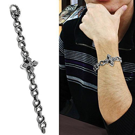 High polished (no plating) Stainless Steel Bracelet with No Stone