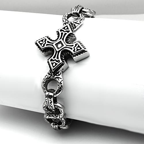 High polished (no plating) Stainless Steel Bracelet with No Stone