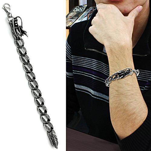 High polished (no plating) Stainless Steel Bracelet with No Stone