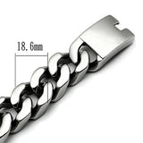 High polished (no plating) Stainless Steel Bracelet with No Stone