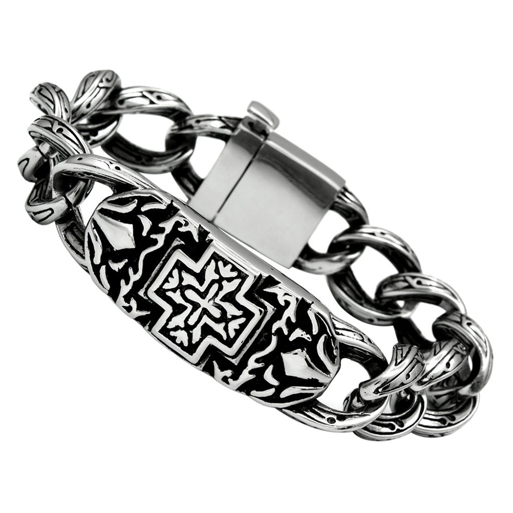 High polished (no plating) Stainless Steel Bracelet with No Stone