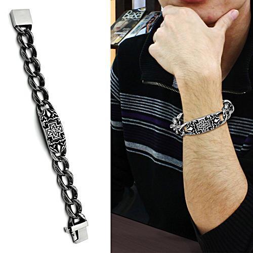 High polished (no plating) Stainless Steel Bracelet with No Stone