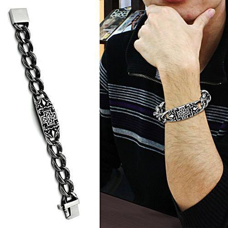 High polished (no plating) Stainless Steel Bracelet with No Stone
