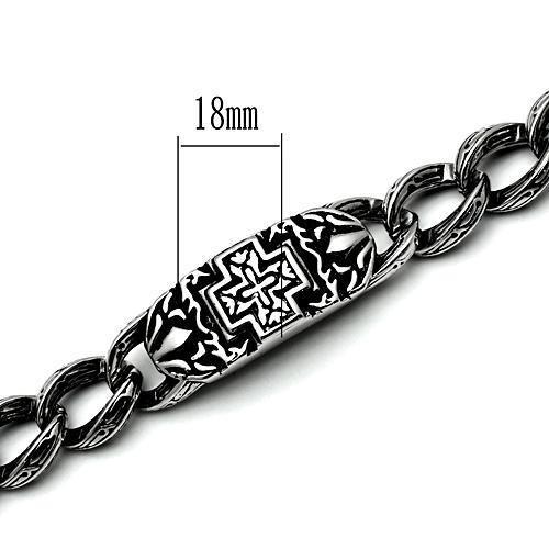 High polished (no plating) Stainless Steel Bracelet with No Stone