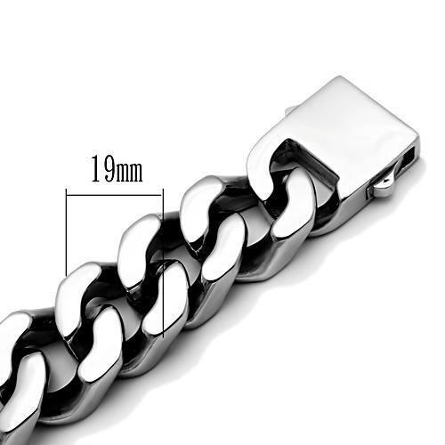 High polished (no plating) Stainless Steel Bracelet with No Stone