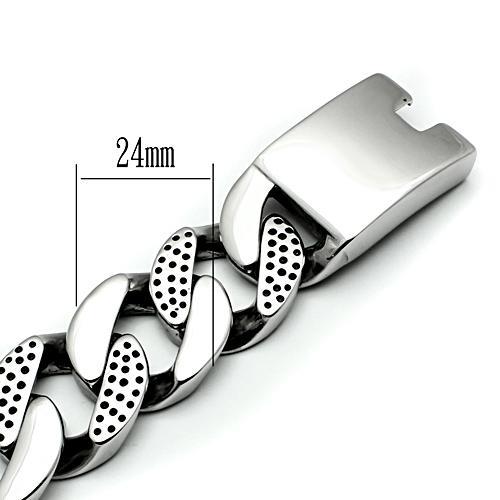 High polished (no plating) Stainless Steel Bracelet with No Stone