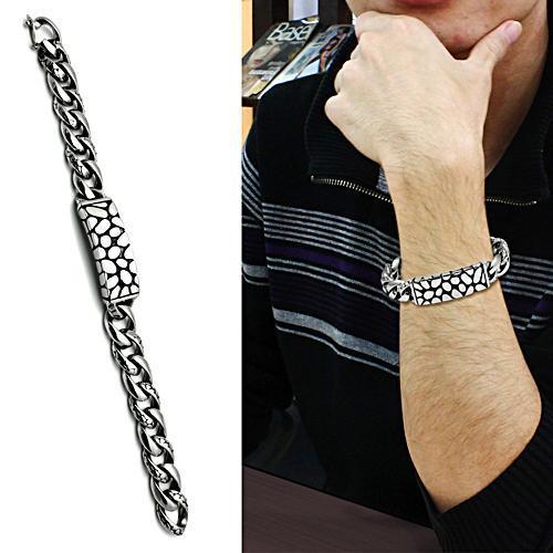 High polished (no plating) Stainless Steel Bracelet with No Stone