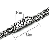 High polished (no plating) Stainless Steel Bracelet with No Stone