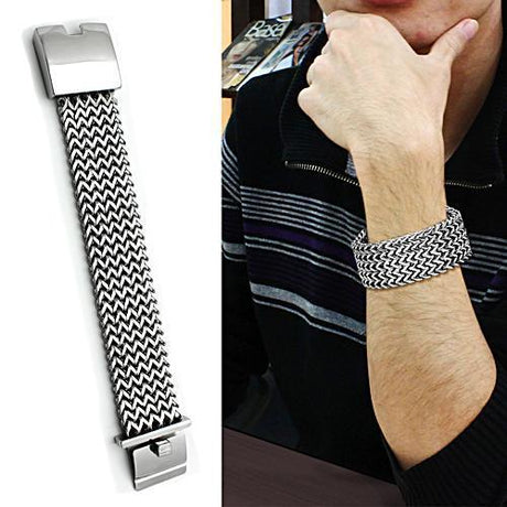 High polished (no plating) Stainless Steel Bracelet with No Stone