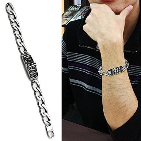 High polished (no plating) Stainless Steel Bracelet with No Stone