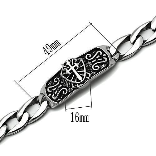High polished (no plating) Stainless Steel Bracelet with No Stone