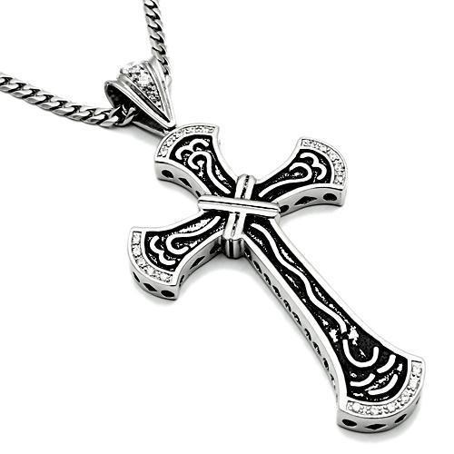 High polished (no plating) Stainless Steel Chain Pendant with No Stone