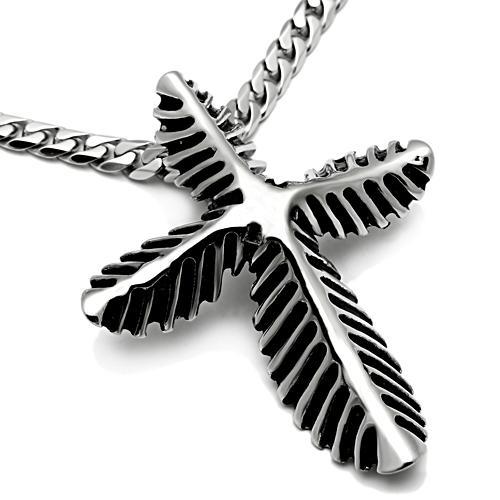 High polished (no plating) Stainless Steel Chain Pendant with No Stone