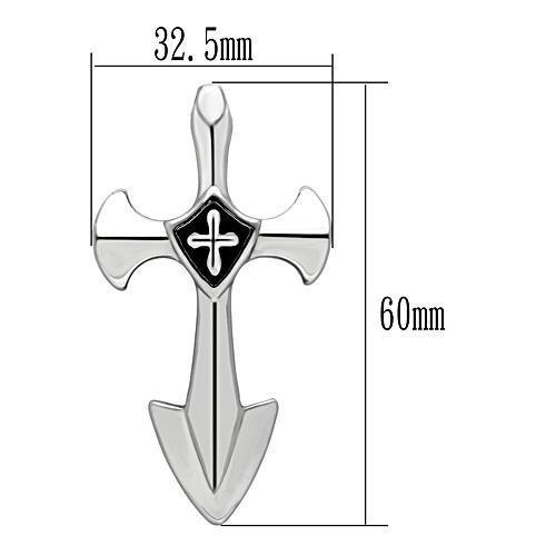 High polished (no plating) Stainless Steel Chain Pendant with No Stone