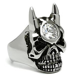 High polished (no plating) Stainless Steel Ring with AAA Grade CZ  in Clear