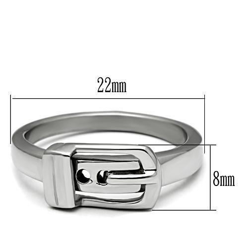 High polished (no plating) Stainless Steel Ring with No Stone