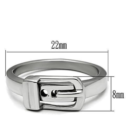 High polished (no plating) Stainless Steel Ring with No Stone