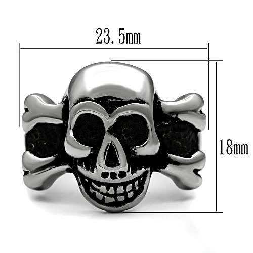 High polished (no plating) Stainless Steel Ring with No Stone