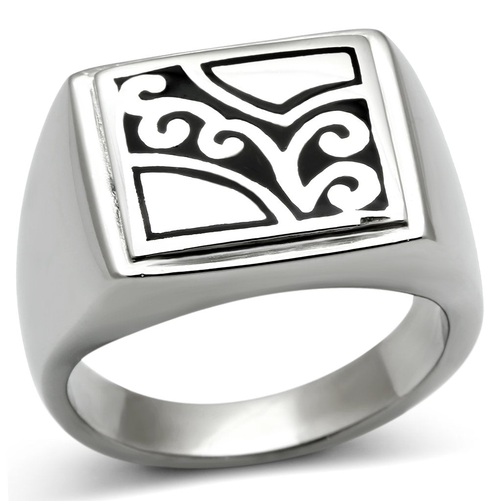 High polished (no plating) Stainless Steel Ring with No Stone