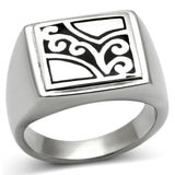 High polished (no plating) Stainless Steel Ring with No Stone
