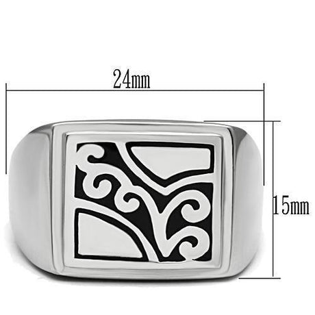 High polished (no plating) Stainless Steel Ring with No Stone