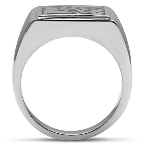 High polished (no plating) Stainless Steel Ring with No Stone