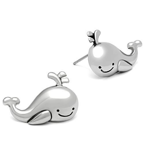 High polished (no plating) Stainless Steel Earrings with No Stone