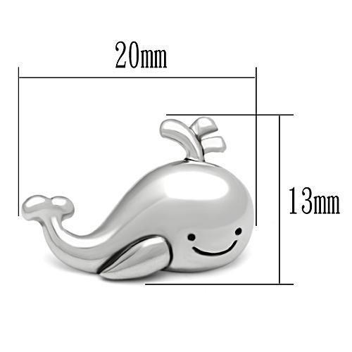 High polished (no plating) Stainless Steel Earrings with No Stone
