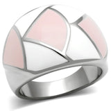 High polished (no plating) Stainless Steel Ring with Epoxy  in Multi Color