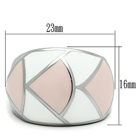 High polished (no plating) Stainless Steel Ring with Epoxy  in Multi Color