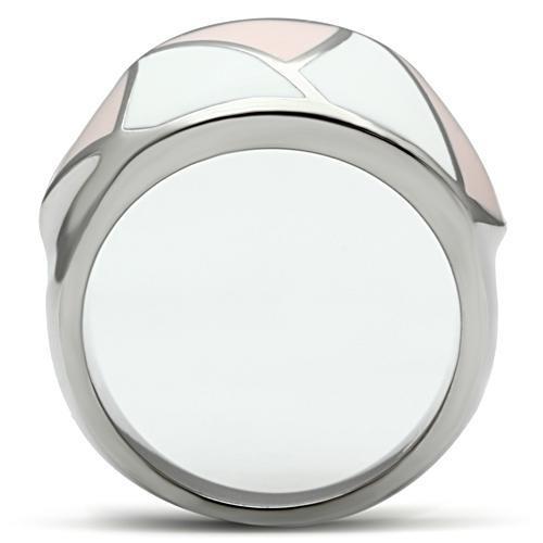 High polished (no plating) Stainless Steel Ring with Epoxy  in Multi Color