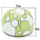 High polished (no plating) Stainless Steel Ring with Epoxy  in Multi Color