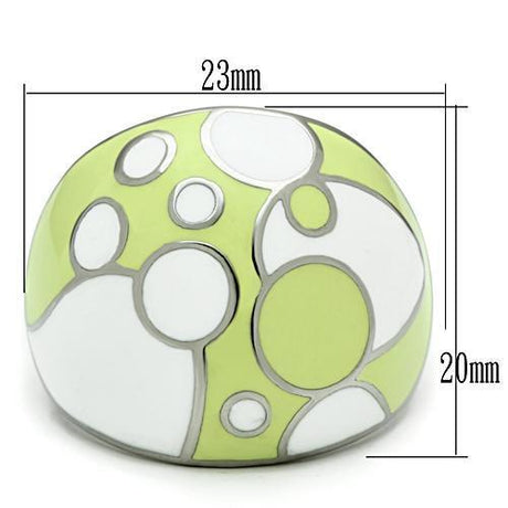 High polished (no plating) Stainless Steel Ring with Epoxy  in Multi Color